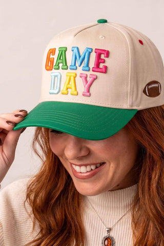 Game Day Puff Embroidered Hat Patch | Heat Press Patch