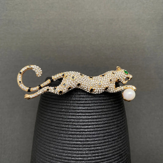 Cheetah Brooch - Gold | Swank Boutique