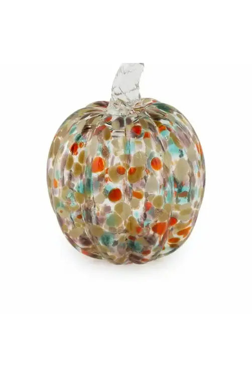Mini Confetti Glass Pumpkin 3" | Swank Boutique