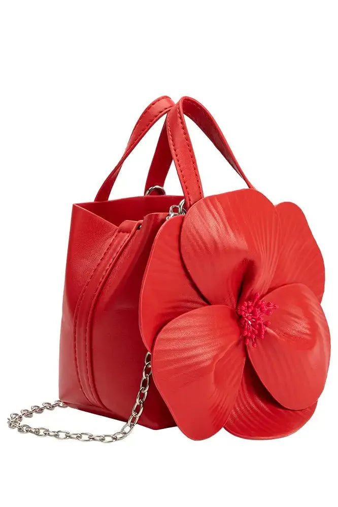 Monroe Flower Bag - Red (Copy) | Swank Boutique