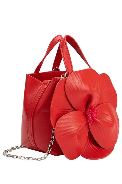 Monroe Flower Bag - Red (Copy) | Swank Boutique