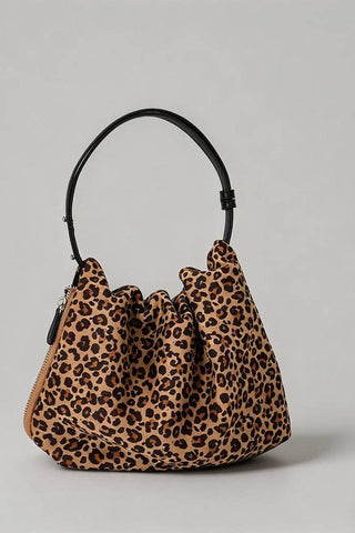 Faux Suede Ruched Shoulder Bag | Swank Boutique