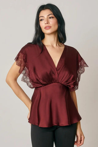 Mila V Neck Blouse - Black (Copy) | Swank Boutique
