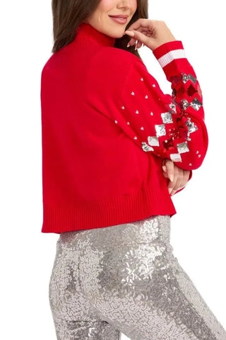 Nice Era Cropped Christmas Sweater | Swank Boutique
