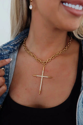 Luxe Cross Necklace | Swank Boutique
