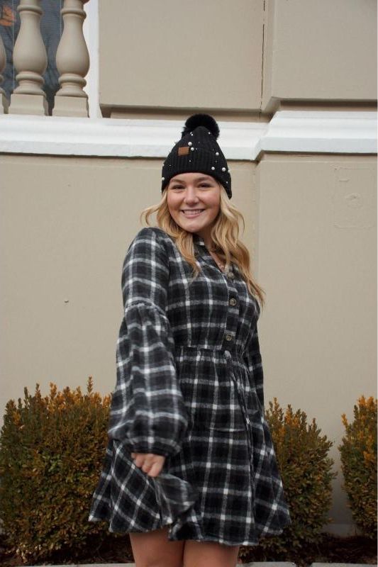 Andrea Plaid Flannel Dress | Swank Boutique