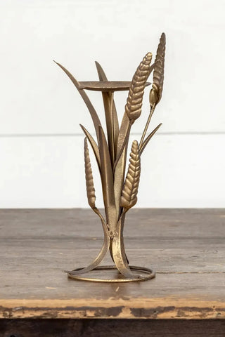 Gold Harvest Pillar Candle Holder | Swank Boutique