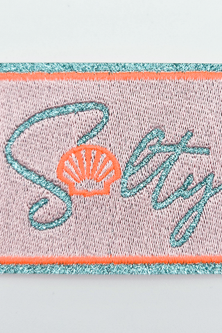 Salty Embroidered Glitter Hat/Pocket Patch