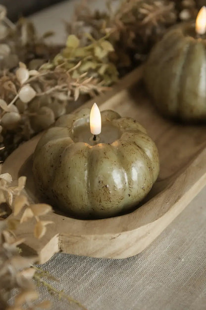 Short Pumpkin Candle - Green | Swank Boutique