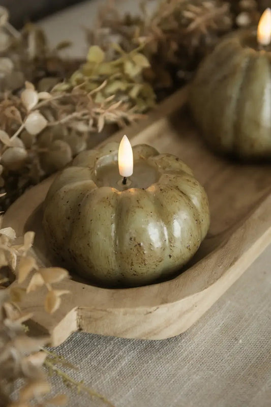 Short Pumpkin Candle - Green | Swank Boutique