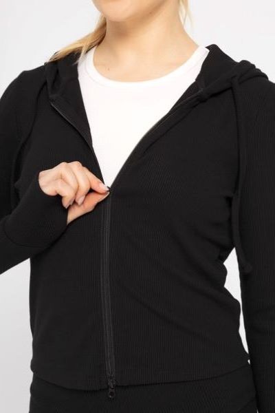 Becky Ribbed Hoodie | Swank Boutique