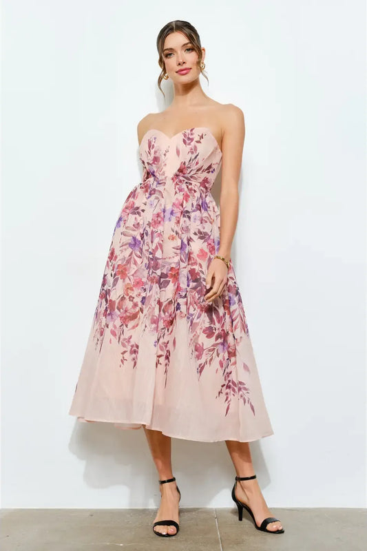 Sweetheart Floral Dress