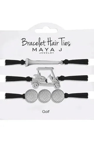 Black and Silver Bracelet/Hair Tie | Swank Boutique