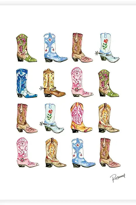 Fancy Western Boots Picture Frame