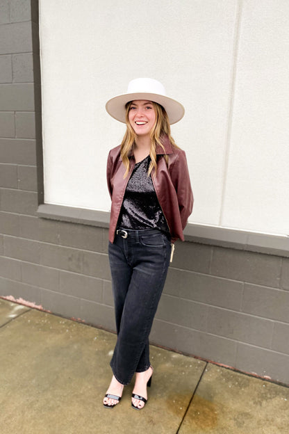 Burgundy Leather Jacket