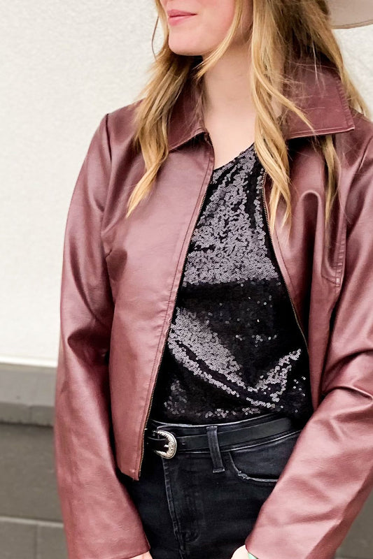 Burgundy Leather Jacket