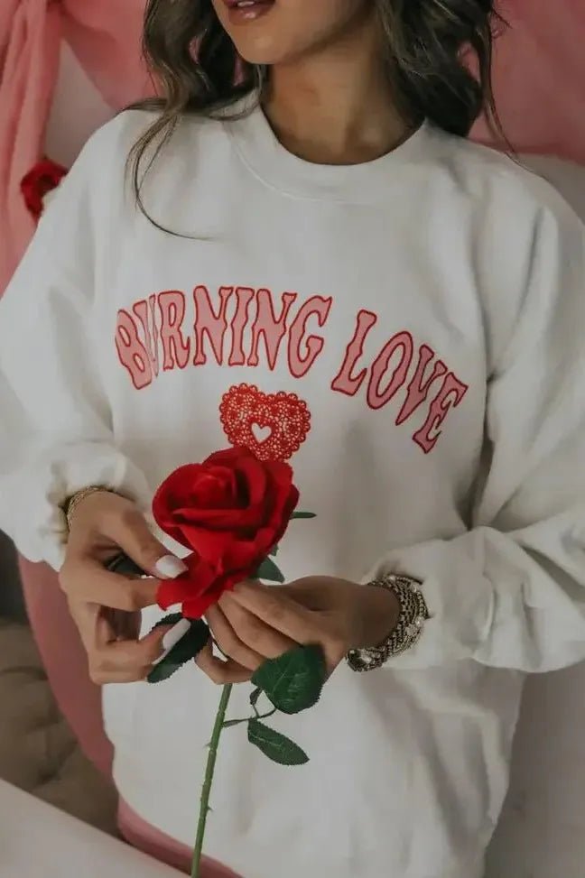 Burning Love Sweatshirt | Swank Boutique