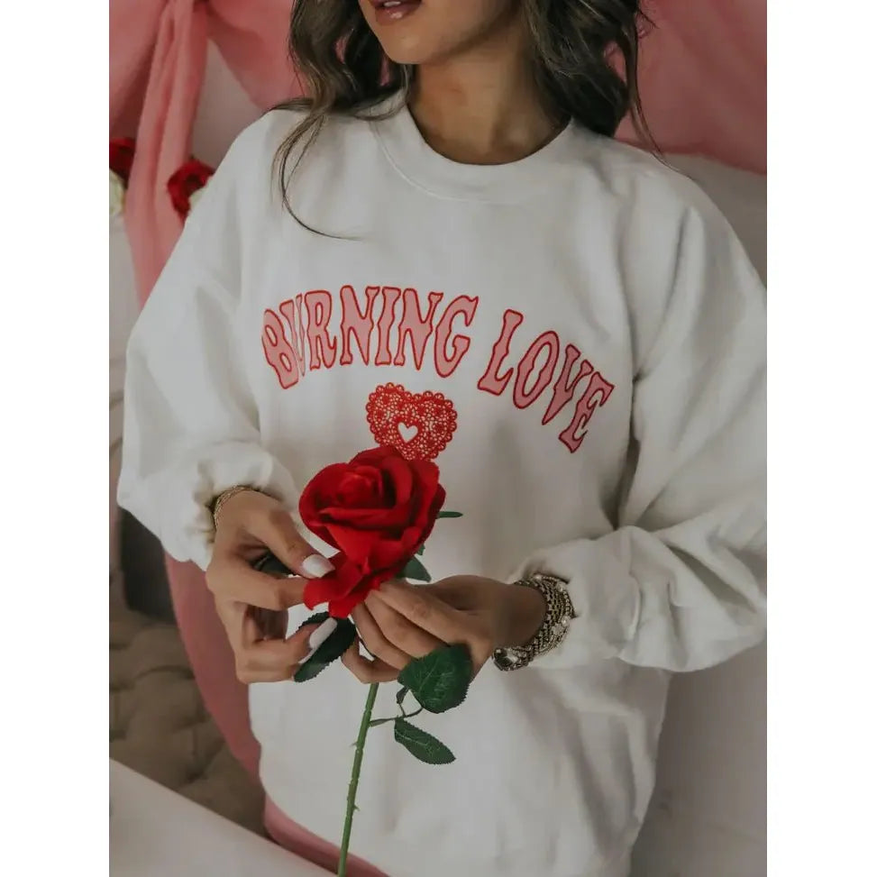 Burning Love Sweatshirt | Swank Boutique