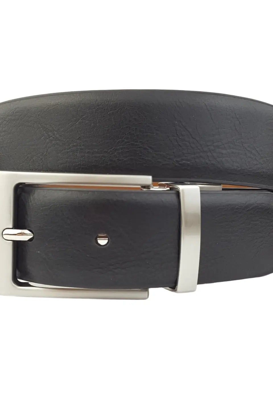 Men's Comfortable Classic Reversible Belt - Brushed Silver Buckle | Swank Boutique