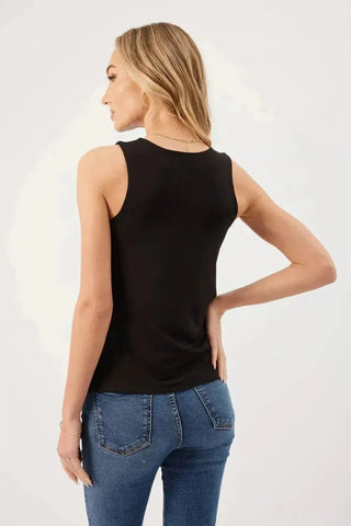 Camille Black Tank Top | Swank Boutique