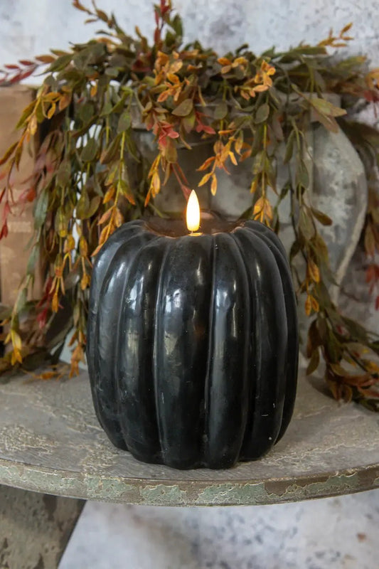 Large Pumpkin Candle - Black | Swank Boutique
