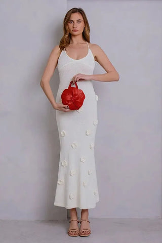 Monroe Flower Bag - Red (Copy) | Swank Boutique