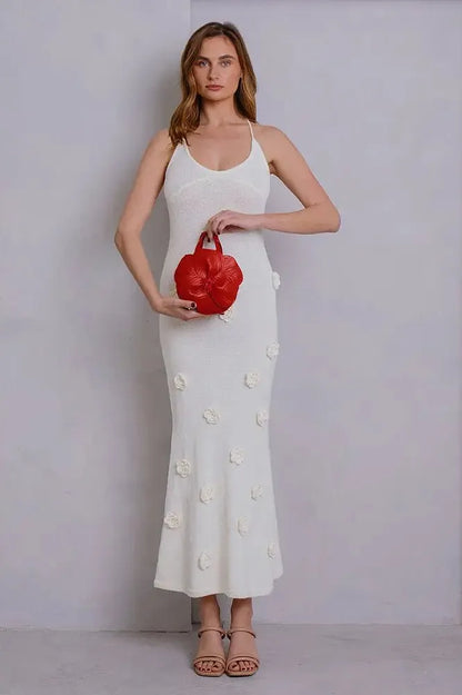 Monroe Flower Bag - Red (Copy) | Swank Boutique