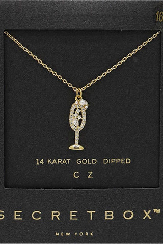 Gold Champagne Necklace | Swank Boutique