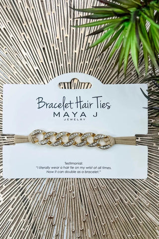 Crystal Bracelet Gold Hair Tie Circle (Copy) | Swank Boutique