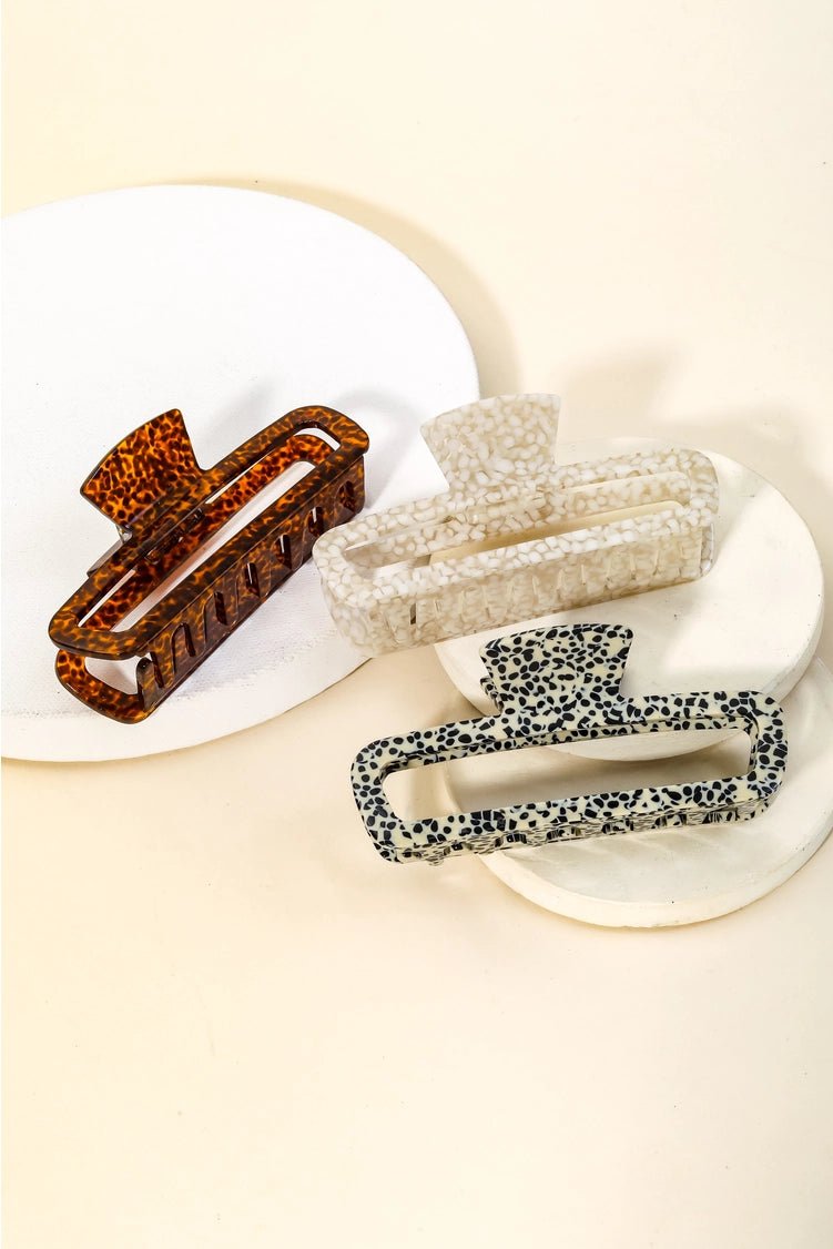 Assorted Rectangle Hair Clips | Swank Boutique