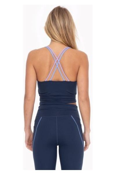 Color Block Cross Back Sports Bra