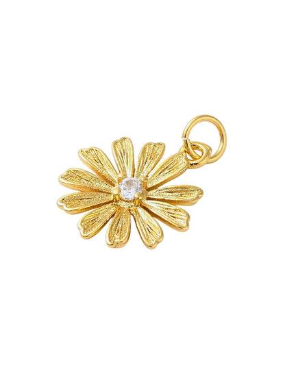 Gold Rhinestone Flower