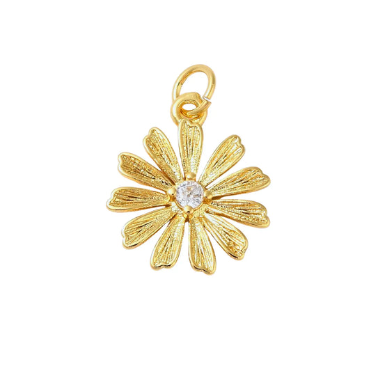 Gold Rhinestone Flower