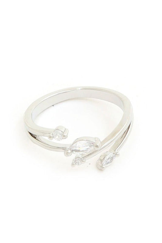 Rhodium Adjustable Ring | Swank Boutique