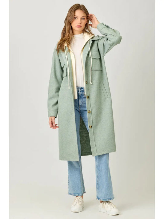 Twofer Hoodie Jacket - Black (Copy) | Swank Boutique