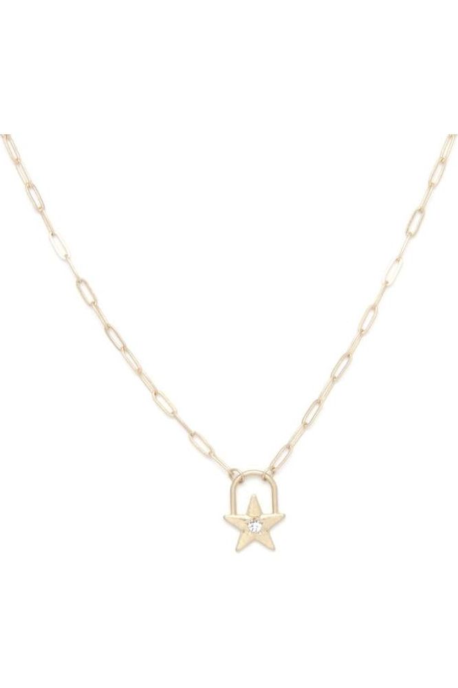 Dainty Star Charm Rhinestone Necklace | Swank Boutique