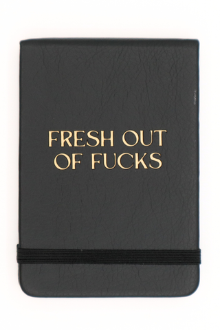 Leatherette Pocket - Journal Fresh Out Of Fucks