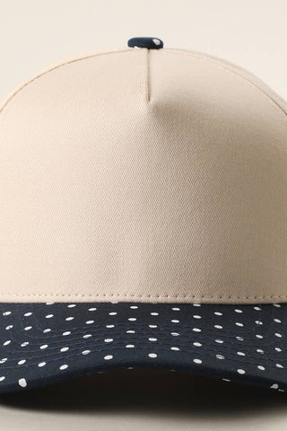 SMALL POLKA DOT Brim Two-Tone Trucker Hat | Swank Boutique