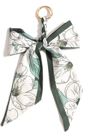 SCARF BOW BAG CHARM KEYCHAIN | 40KC170 | Swank Boutique