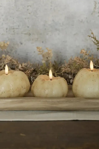 Short Pumpkin Candle - Cream | Swank Boutique