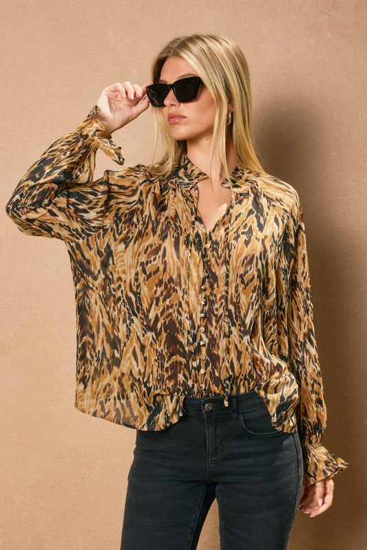 Tamara Printed Blouse | Swank Boutique