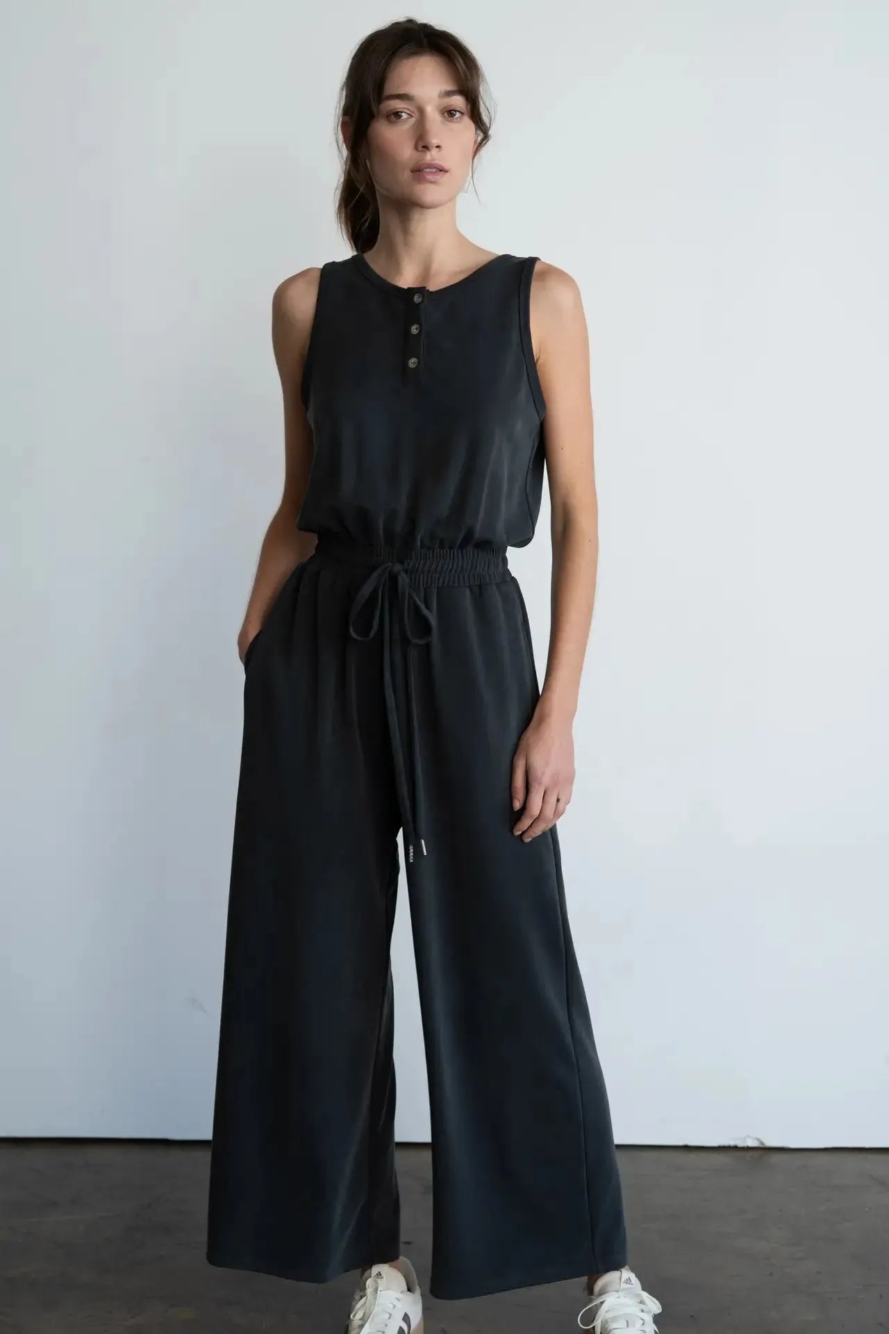 Easygoing Henley Jumpsuit | Swank Boutique