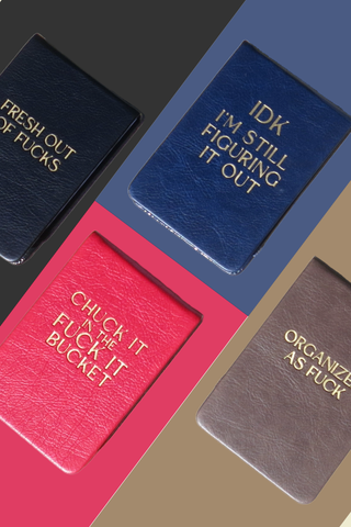 Leatherette Pocket - Journal Fresh Out Of Fucks
