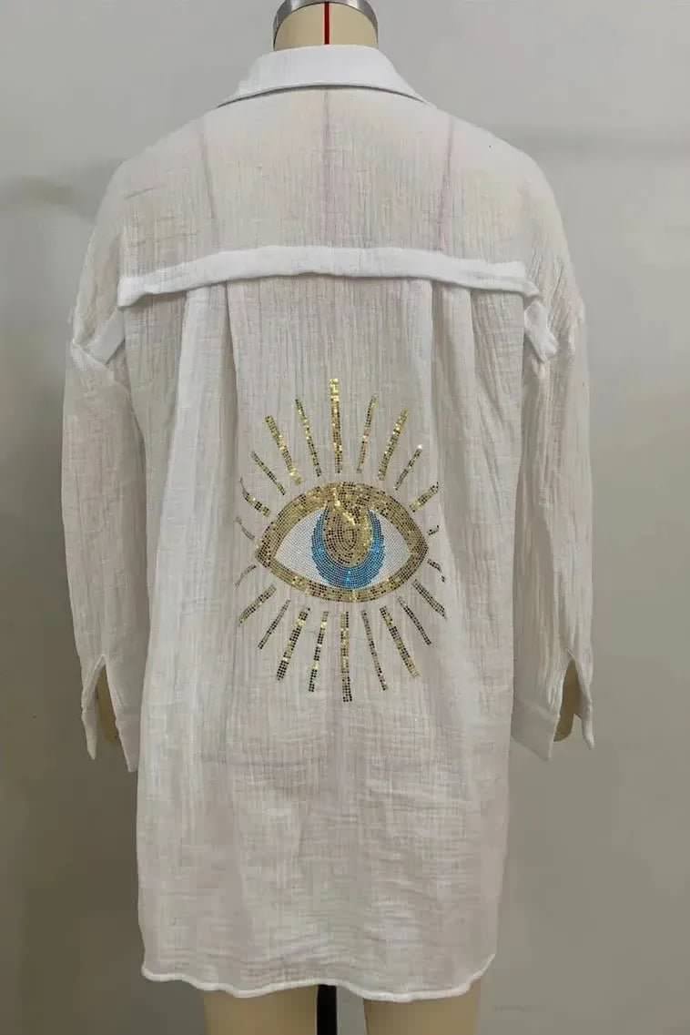 Evil Eye Blouse | Swank Boutique