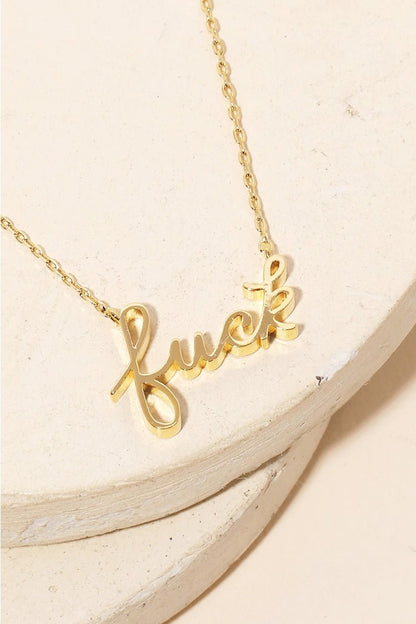 Gold F*** Pendant | Swank Boutique