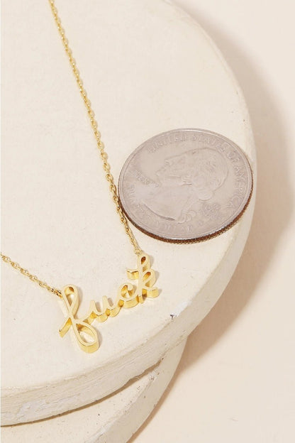 Gold F*** Pendant | Swank Boutique