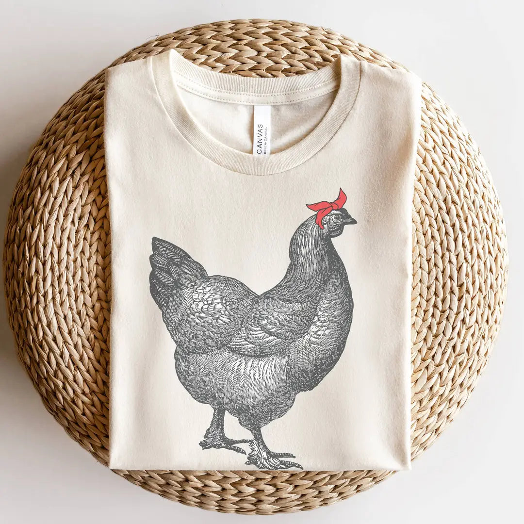 Chicken with Bandana Graphic Tee