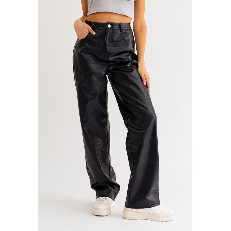 Faux Leather Pants | Swank Boutique