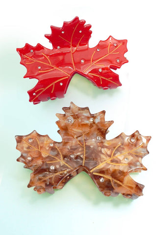 Jumbo Fall Leaf Hair Claw