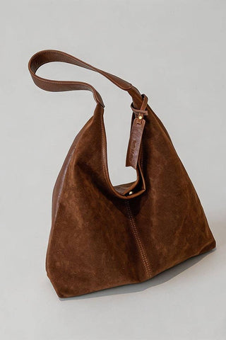 Vintage Suede Hobo Shoulder Bag | Swank Boutique